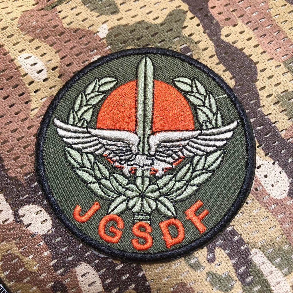 JGSDF 緑 刺繍パッチ ベルクロ ワッペン サバゲー ワッペン ベルクロ サバゲー 拍卖