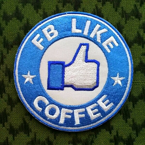FB LIKE COFFEE 刺繍パッチ ワッペン ベルクロ サバゲー ワッペン ベルクロ サバゲー 拍卖