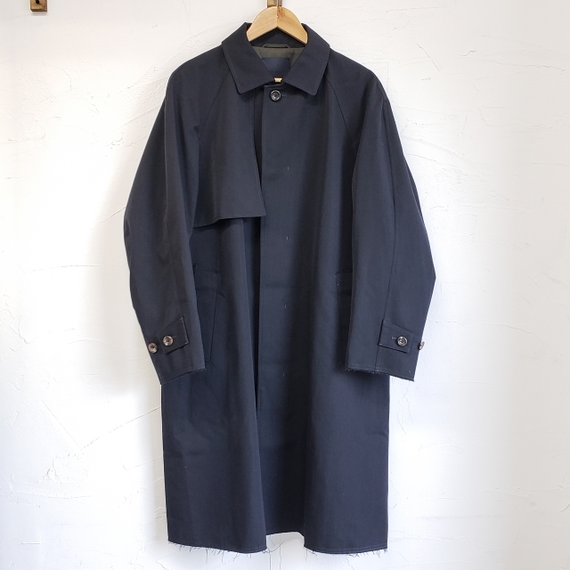 ステュディオス ステンカラー ロングコート 1 ダークネイビー 日本製 コート ラグラン STUDIOUS拍卖