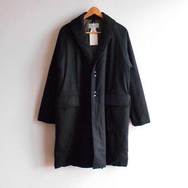 新品未使用/Kelen/メンズ/Shawl Collar Coat/BLACK/40MLサイズ/ショールカラーコート/中綿コート/ケレンメンズ/アウター拍卖