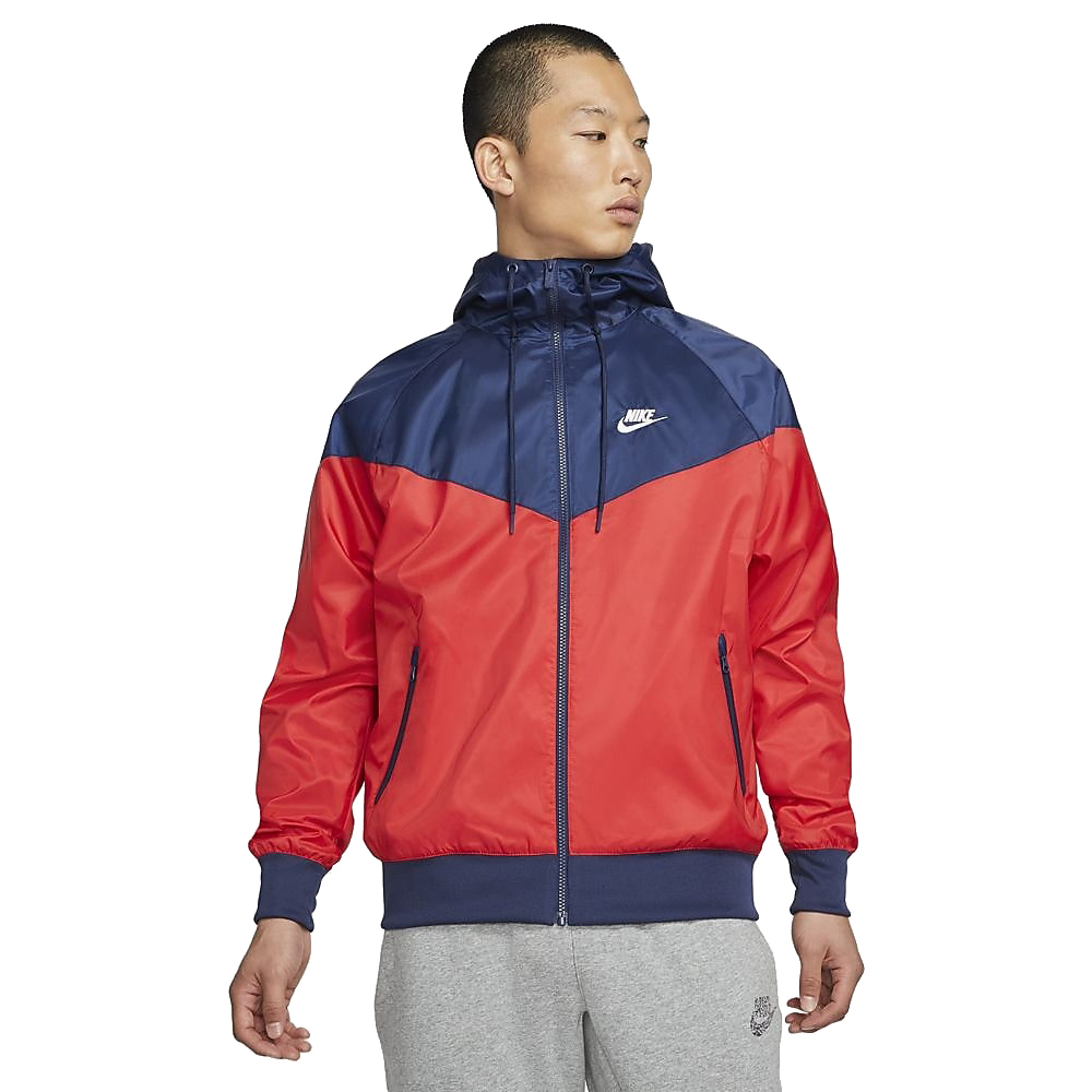 ■ナイキ スポーツウェア ウィンドランナー フーデッド ジャケット レッド/ネイビー 新品 Mサイズ NIKE WIND RUNNER HOODY JKT DA0002-657拍卖