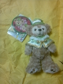 ディズニー シー 2016 クリスマス ショーバッジ ダッフィー ぬいば ぬいぐるみバッジ拍卖