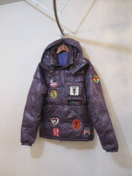 紫ミッキーワッペン付中綿入ブルゾン(USED)110116②)拍卖
