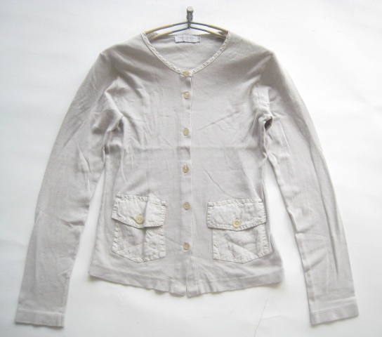 【セール】イタリア製!!Pietro Grande*リブ編みコットンニットカーディガン 40拍卖