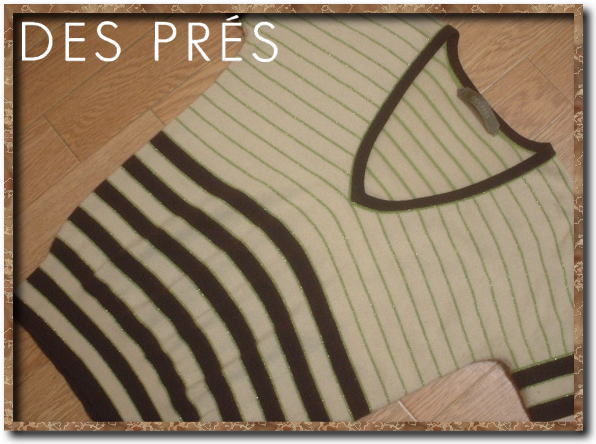 ☆DES PRES デプレ ラメ入りカシミヤボーダーニット☆難あり拍卖