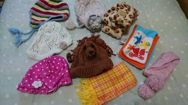 USEDニット帽水泳キャップ帽子キッズベビー子供マフラー拍卖