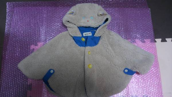 ポンチョ モコモコ フワフワ 70-90 試着程度 拍卖