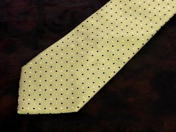 2-0406●良品【ヘンリーコットンズ】ドット刺繍ネクタイ●拍卖