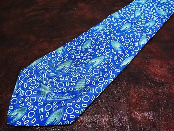 2-1292★良品ボルサリーノ・ロゴ入りネクタイ拍卖