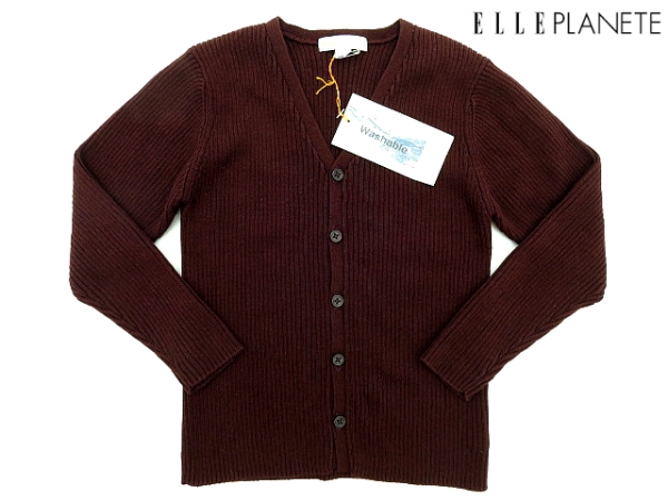 S2098★送料無料★新品★ELLE PLANETEリブニットカーディガン100拍卖