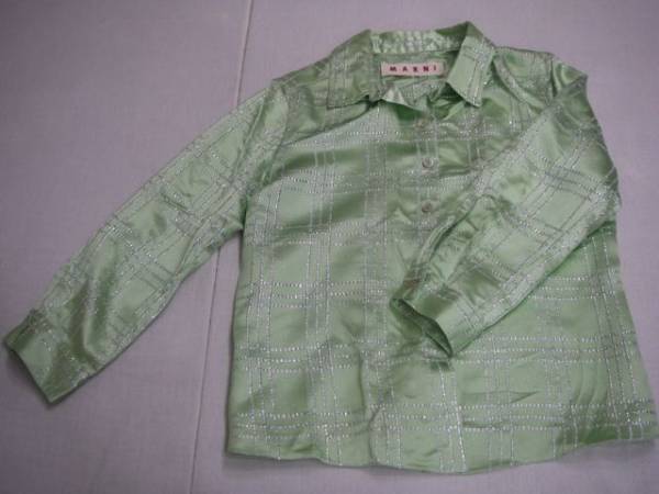 S104 MARNI マルニ 七分袖シャツ 38サイズ 美品 肌触りが良い!拍卖