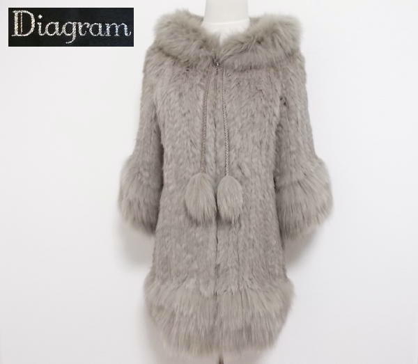 Diagram★グレースコンチネンタル★フードファーコート★36拍卖