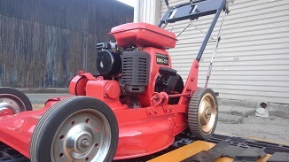 金星園芸工業 芝刈機 自走式ランナーロータリーモアー ゴールデンスター RMS-521 新品替え刃3枚つき おまけつき拍卖