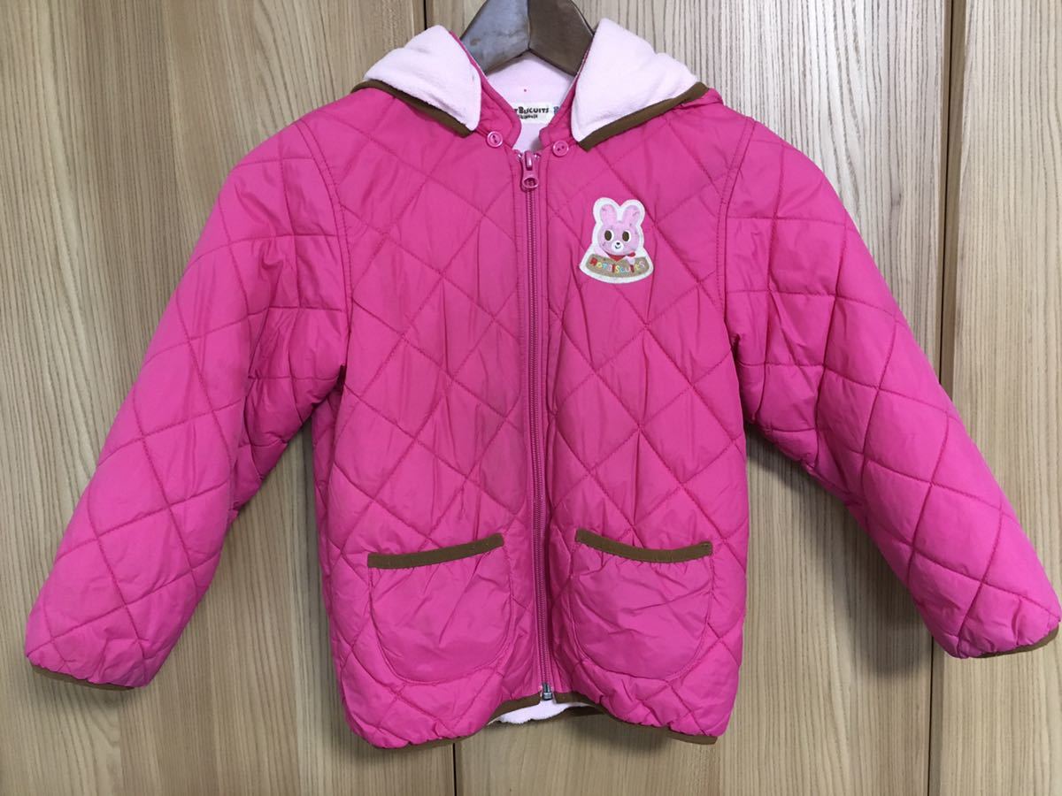 【古着】女児用 ミキハウス ホットビスケッツ 裏フリース ジャンパー MIKIHOUSE 120サイズ拍卖