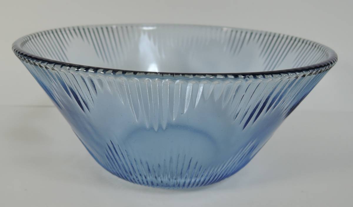 ☆J04 昭和レトロ■青色ガラス 鉢■拍卖
