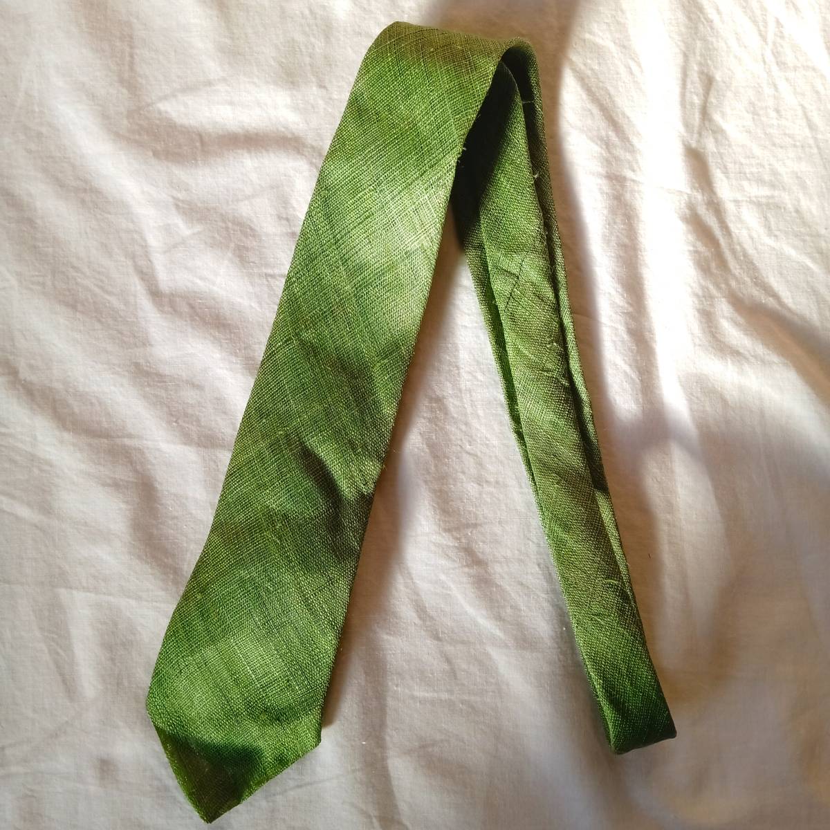 ネクタイ 京都 麻100% ヴィーガン ベジタリアンの方にも 和風拍卖