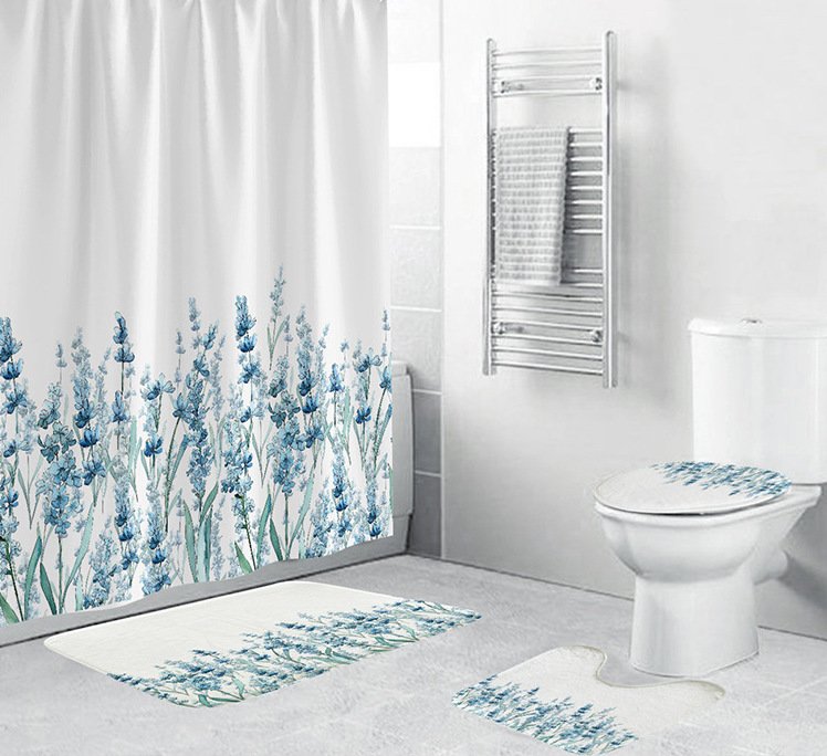 新品 シャワーカーテン 180x180cm 防カビ 撥水 植物の柄 雰囲気 飾り 軽量 速乾 バス用品 間仕切り拍卖