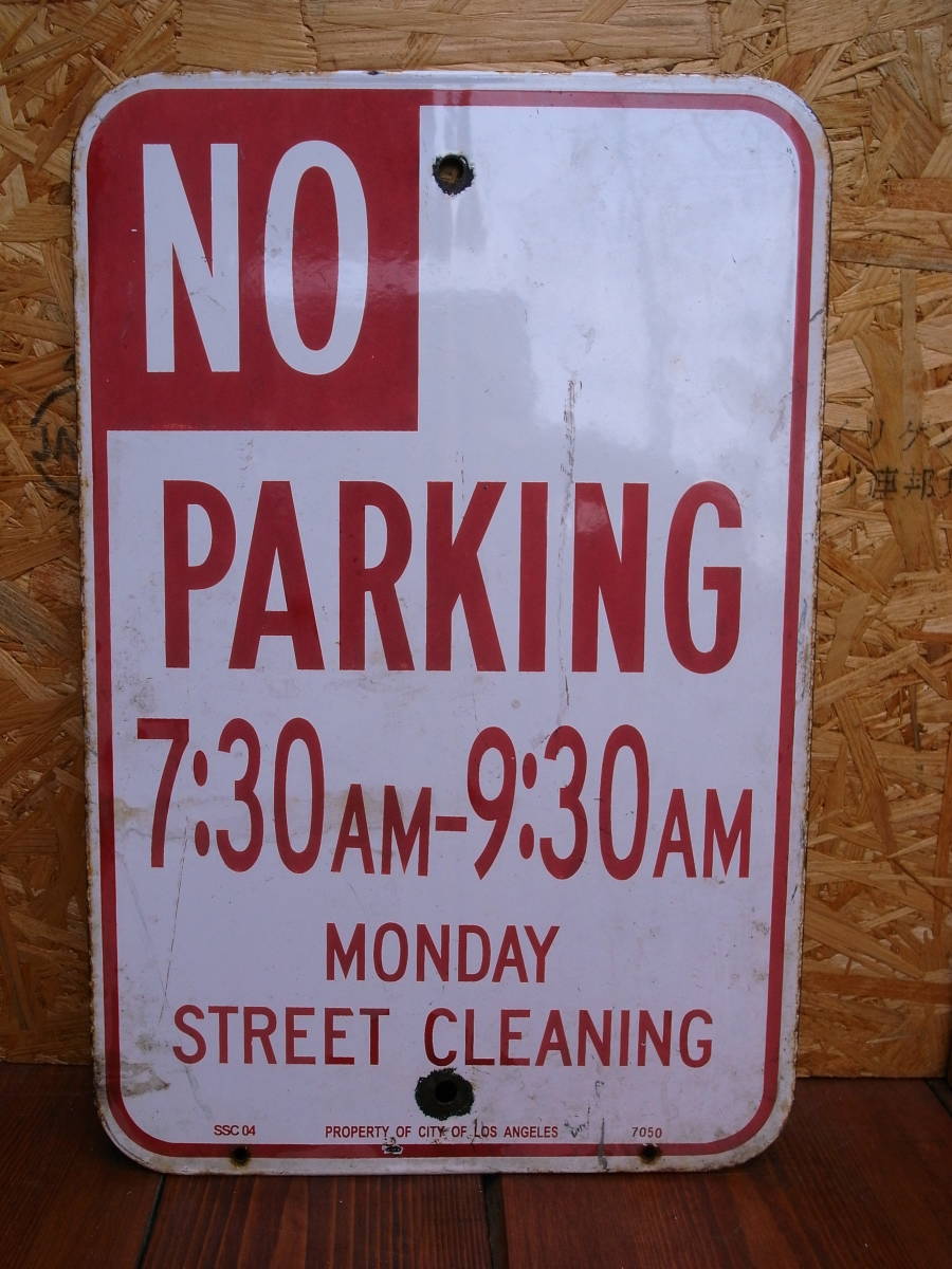 ★ USA ビンテージ コレクティブル NO PARKING los Angels street SIGN /CITY OF LOS ANGELS ★拍卖