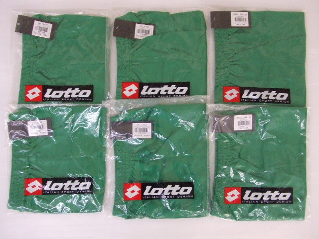 【未使用品】★lotto/ロット★ハーフパンツ/緑6点セット①130cm②140cm③150cm サッカー/ユニフォーム 長期保管品拍卖