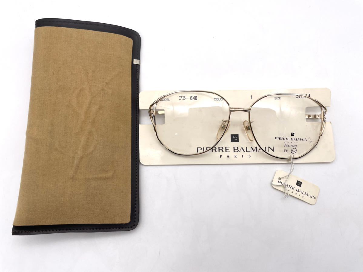 未使用●PIERRE BALMAIN ピエール・バルマン●メガネフレーム●イヴ・サンローラン メガネケース拍卖