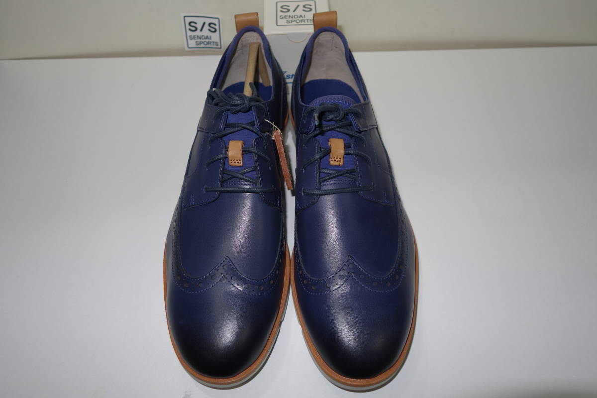 【新品未使用品】クラークス Clarks 革靴 Trigen Limit 26.5cm ブルー拍卖