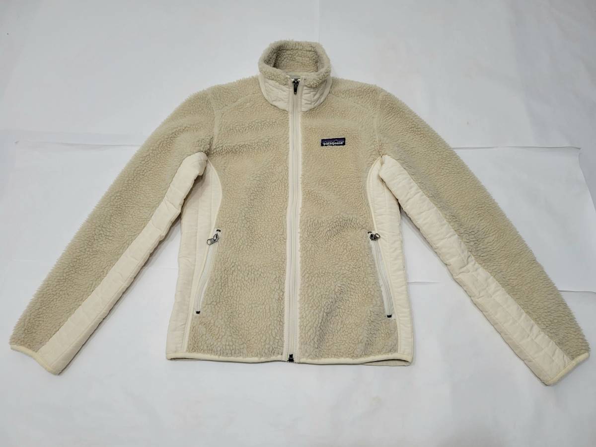 09秋 Patagonia レトロXジャケット womens XS オフホワイト 23071f9 パタゴニア ボアフリース拍卖