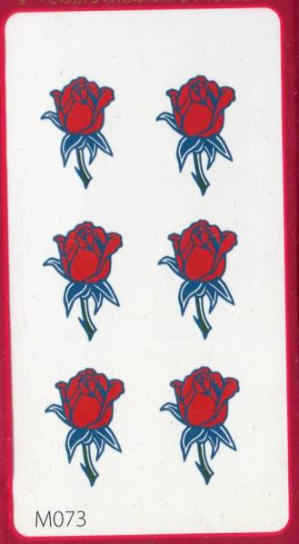 【ミニレター送料85円】タトゥTATTOOシール 祭化粧 蕾薔薇6個拍卖