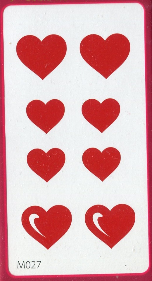 【ミニレター送料85円】タトゥTATTOOシール 祭化粧 ハート8個拍卖