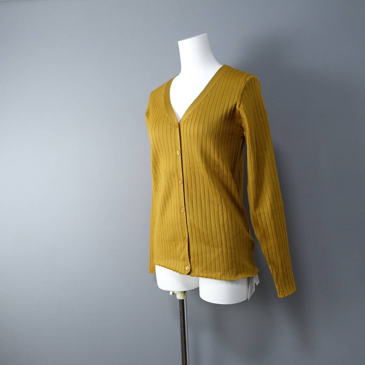 新品未使用*MICA &DEAL/マイカ&ディール /36/定価14,000円+税/カーディガン/マスタード/レディースM相当拍卖