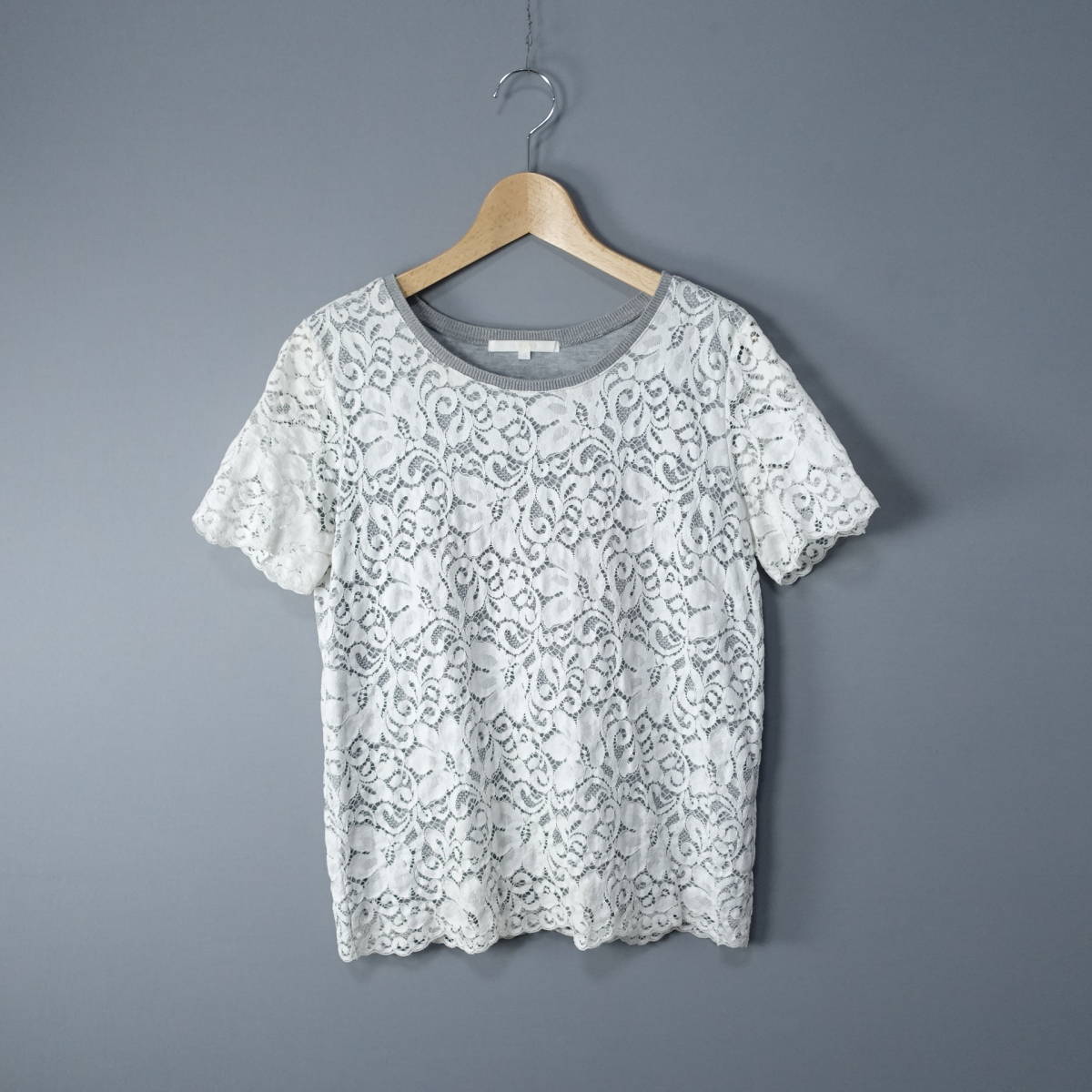 ANAYI/アナイ/38/日本製カットソー/ホワイト/白/レディースM相当/ブラウス/拍卖