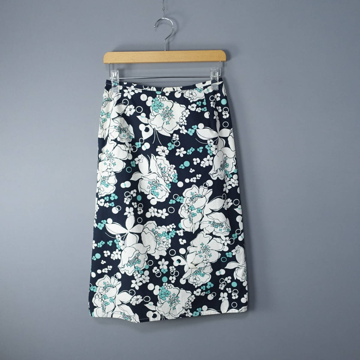 EPOCA/エポカ/40/日本製/花柄スカート/ダークネイビー/レディース/三陽商会拍卖