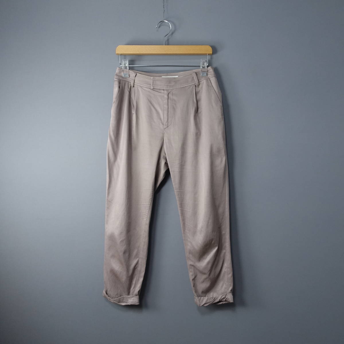 UNITED ARROWS/ユナイテッドアローズ/36/日本製/キュプラ/クロップドパンツ/ベージュ/レディース拍卖