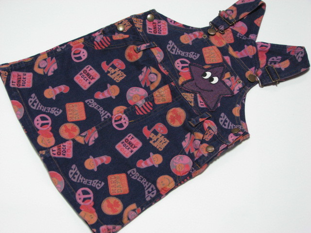 ★(新古品)(プチベルネ)デニムのジャンバースカート(90)拍卖