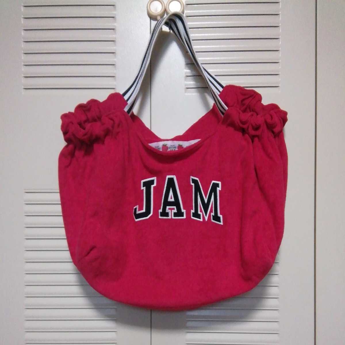 ★【中古品】バッグ ジャニーズグッツ 赤色(外側) イチゴ柄(内側) 拍卖