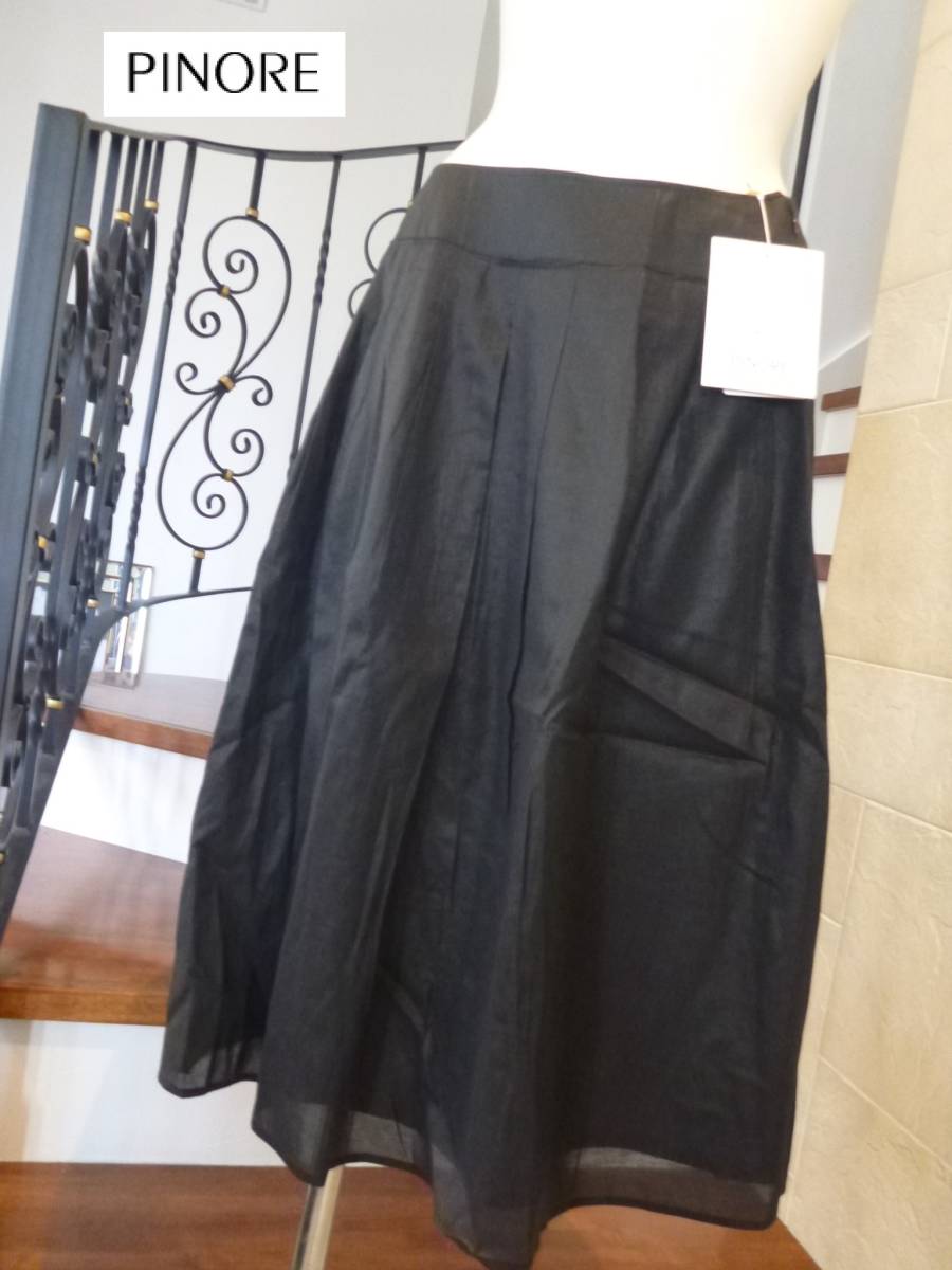 ¥24150 新品 PINORE ピノーレ ★ 黒 スカート 40 L相当拍卖