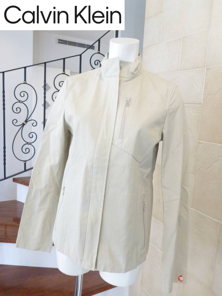 美品 Calvin Klein カルバンクライン ★ベージュ ジャケット 4 M相当拍卖