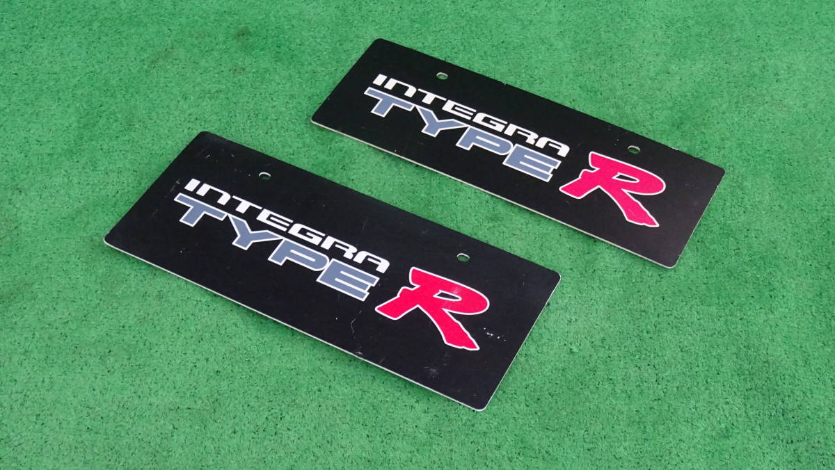 【非売品】DC2、DB8 インテグラタイプR ホンダ 純正 マスコットナンバープレート 前後2枚セット 新車・展示車 ホンダベルノ 販促品拍卖