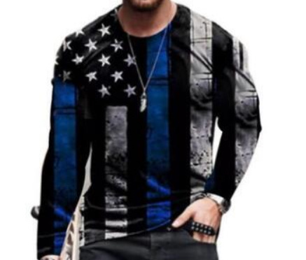 y305 長袖Tシャツ 素材 ポリエステル カジュアル 3DプリントTシャツ サイズ(S~5XL 8サイズ)拍卖