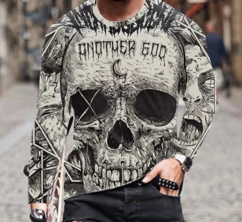 y310 長袖Tシャツ 素材 アセテート カジュアル 3Dデジタル印刷,優れた品質,伸縮性 サイズ(XS~6XL 10サイズ)拍卖