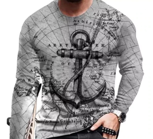 y314 長袖Tシャツ 素材 アセテート カジュアル 3Dデジタル印刷,優れた品質,伸縮性 サイズ(XS~6XL 10サイズ)拍卖