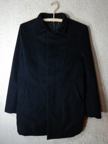 to4359 MK MICHEL KLEIN ミッシェルクラン ウール 混紡 ステンカラー コート ジャケット 人気 裏地キルティング拍卖