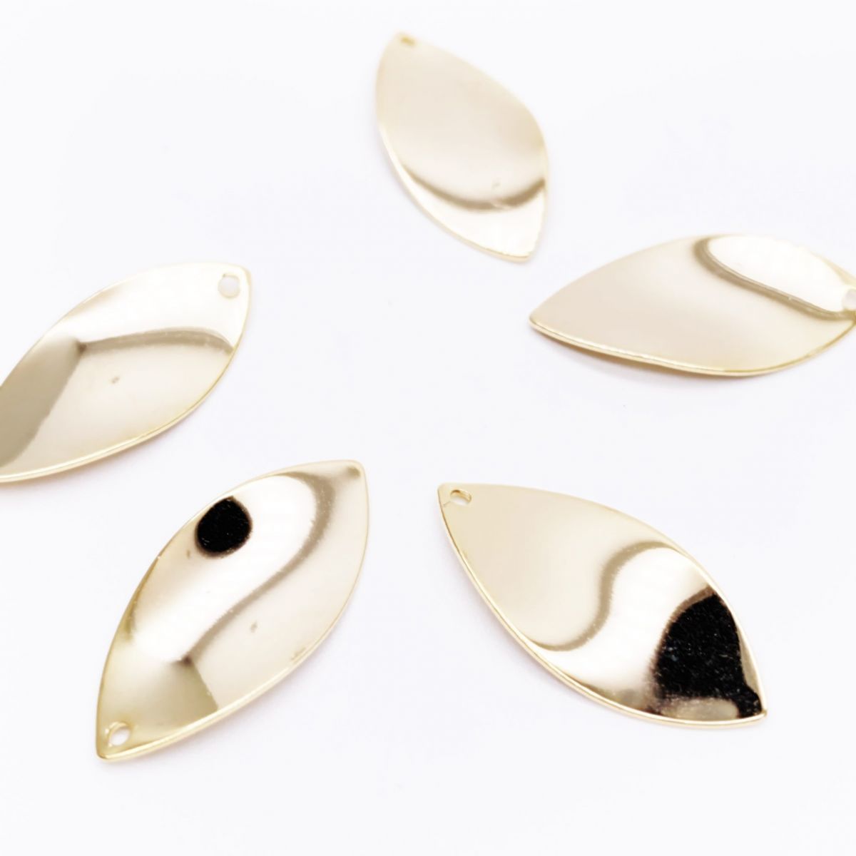 チャーム リーフ ゴールド 約23ミリ 5個拍卖