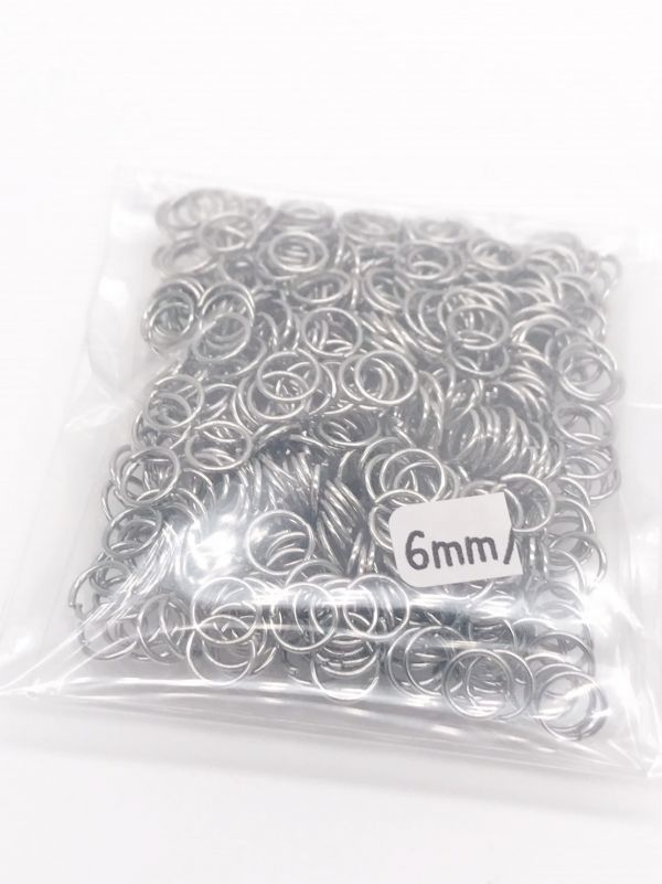 丸カン6mm シルバー 20g 約240個拍卖