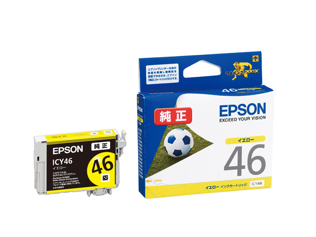 1円~スタート★EPSON・エプソン純正★インクジェットカートリッジ★ICY46・イエロー★PXシリーズ★サッカーボール★佐川メール便での発送拍卖