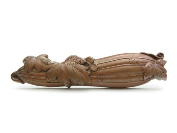 【2547】刀装具 江戸~ オリジナル 銅地 へちま 金具 (初品・買取品)拍卖