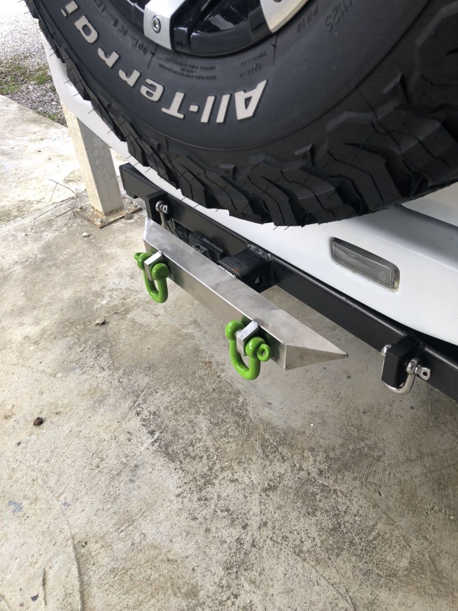 ヒッチメンバー 用ステンレス ステップ16mmシャックル取付斜めカットタイプ トンガリ系jeepの社外バンパーイメージ拍卖