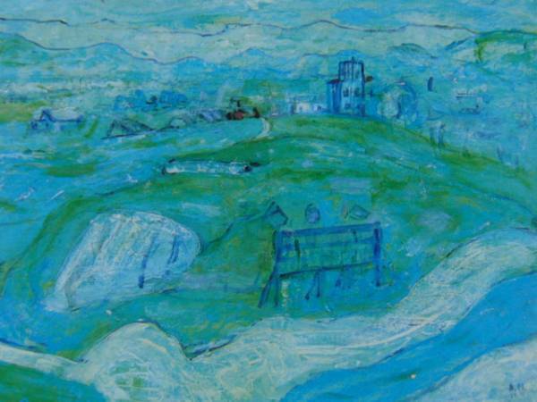 松本竣介、【盛岡風景】、希少な額装用画集より、美品、日本人画家、新品額装付、送料込み拍卖