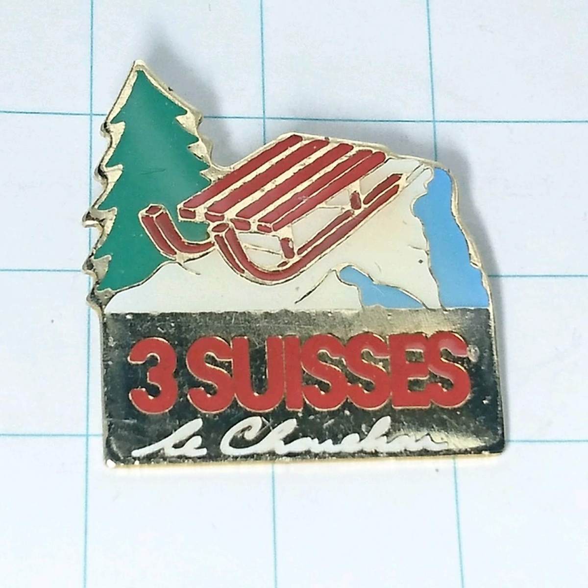 送料無料)3 SUISSES そり フランス輸入アンティーク ピンバッジ PINS ピンズ A05619拍卖