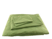 寝具カバー3点セット 部屋干し対応 速乾抗菌 ダブル グリーン拍卖