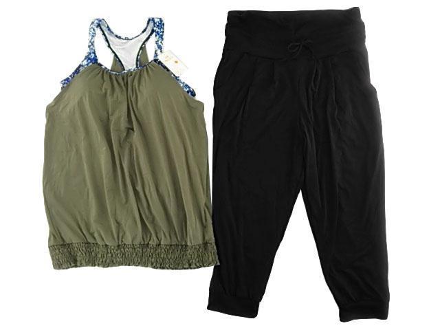 レディース水着 2点セット水陸両用 マタニティヨガ M オリーブ拍卖